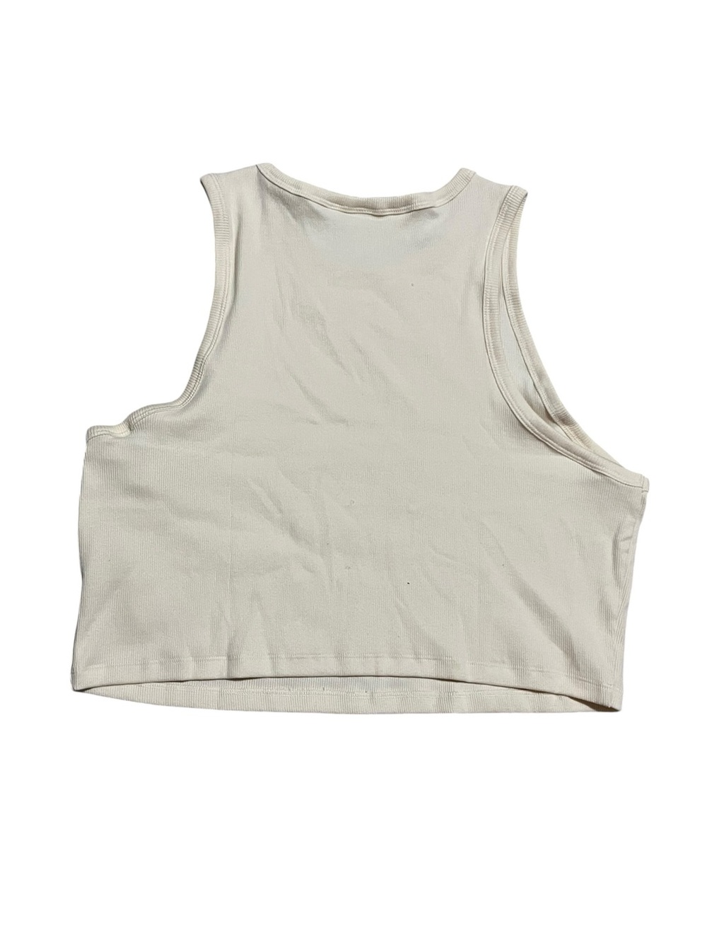 H&M Cream Ribbed Boxy Tank Top - Picture 2 of 4